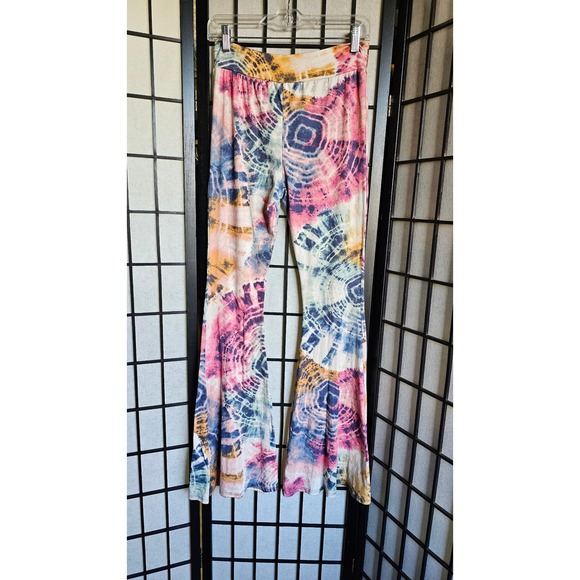 MISHA Tie Dye Bell Bottom Flare Leggings Boho Festival Pants Women's S - Picture 5 of 5